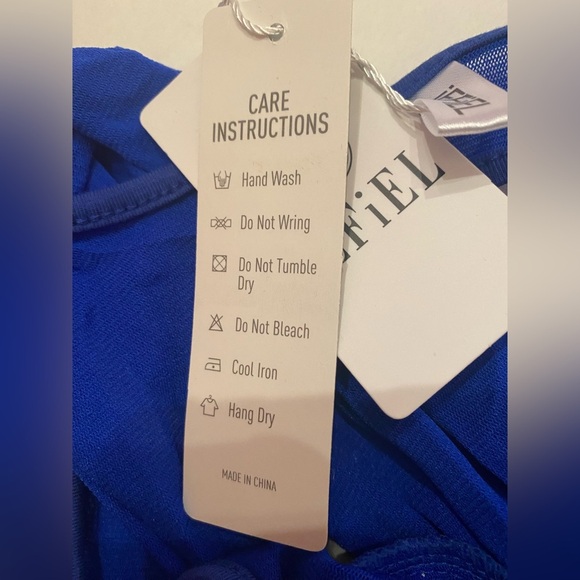 NWT iEFiEL Dance Leotard Dress Blue Costume Size Small - Picture 4 of 6